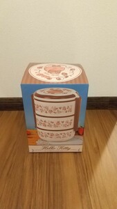 未使用非売品。キティちゃんの3段ピクニックランチボックス。