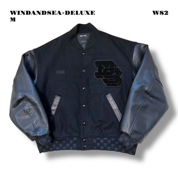 希少品! WIND AND SEA DELUXE ウィンダンシー デラックス VARSITY JKT バーシティージャケット M