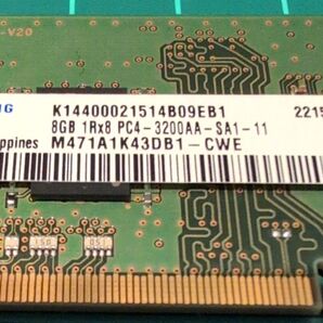 SAMSUNG 8GB 1Rx8 PC4-3200AA-SA1-11 M471A1K43DB1-CWE