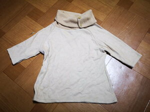 SATIRIC　タートルネック　半袖セーター　Mサイズ　USED　28