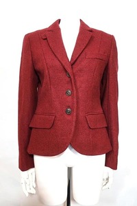 [ used ]MaxMara Max Mara jacket lady's autumn winter S size red long sleeve free shipping 