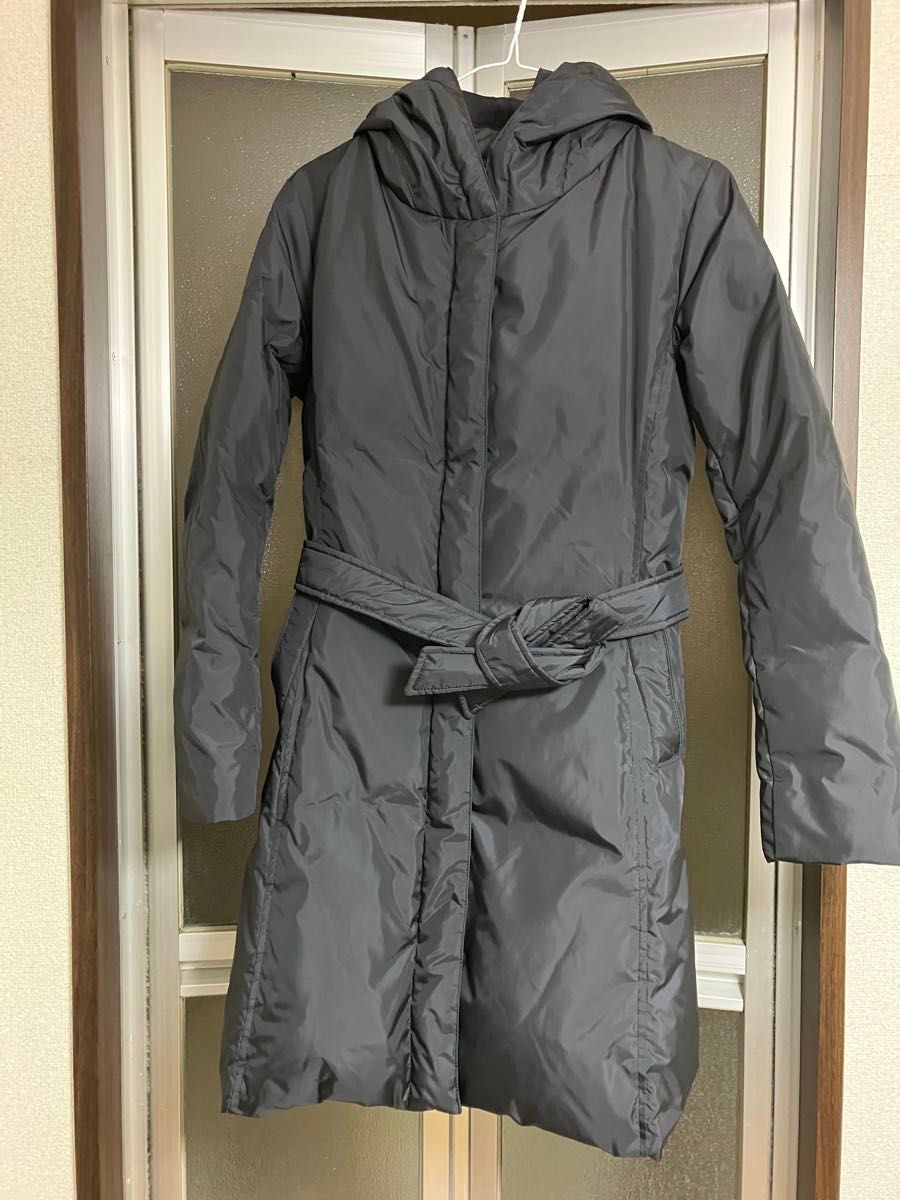 【美品】ユニクロ　ノンステッチダウンコート　黒　ブラック　ダウンジャケット　レディース