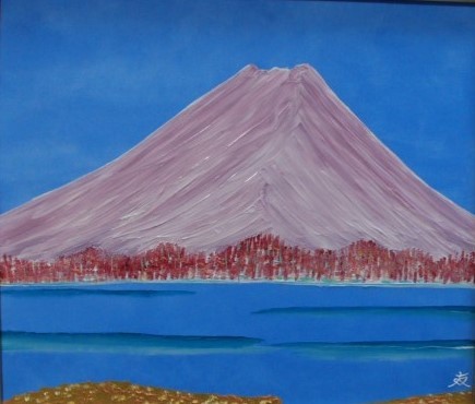 ≪Komikyo≫TOMOYUKI･Tomoyuki, Mont Fuji Lac Momosai, peinture à l'huile, F10 n° : 53, 0cm×45, 5 cm, objet unique en son genre, Peinture à l'huile neuve de haute qualité avec cadre, Signé à la main et authenticité garantie, peinture, peinture à l'huile, Nature, Peinture de paysage