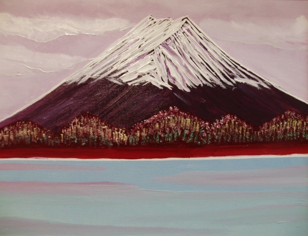 ≪小美京≫智之･智之, 富士山幸福, 油画, F10号：53, 0厘米×45, 5厘米, 独一无二的物品, 全新高品质油画带框, 亲笔签名并保证真实性, 绘画, 油画, 自然, 山水画