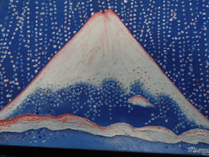 Art hand Auction ≪国美協≫, 佐藤めみ, 『雪降る静かな富士山』, 油彩画, F4号:33, 4cm×24, 3cm, 油絵一点物, 新品高級油彩額付, 直筆サイン･真作保証付, 絵画, 油彩, 自然, 風景画