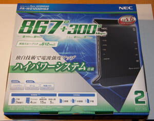 NEC Wi-Fiホームルータ　Aterm PA-WG1200HS3 新品　1個