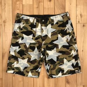 BAPESTA 1st camo green ハーフパンツ Lサイズ a bathing ape BAPE STA ショーツ エイプ ベイプ アベイシングエイプ shorts star 3212