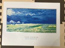 セール★J1★VAN GOGH/フィンセント・ファン・ゴッホ「1890年雷雲の下の田畑」ポスター_画像2