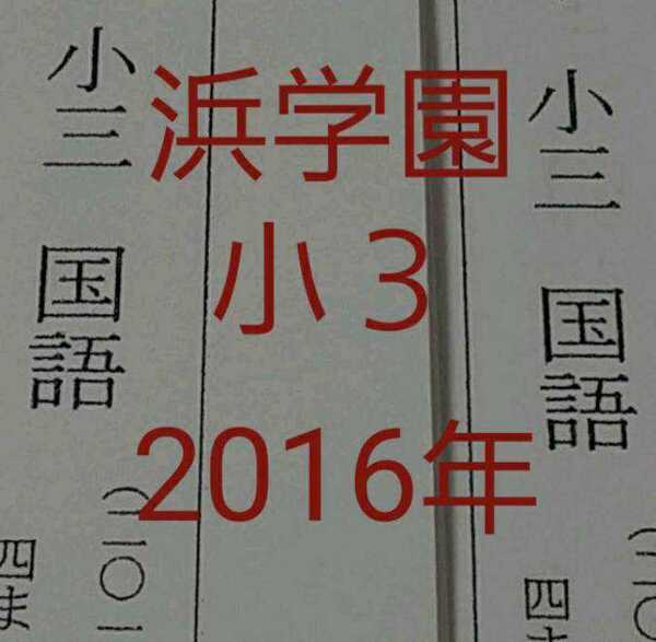 浜学園　小３　2016年　算数　国語　公開学力テスト　フルセット