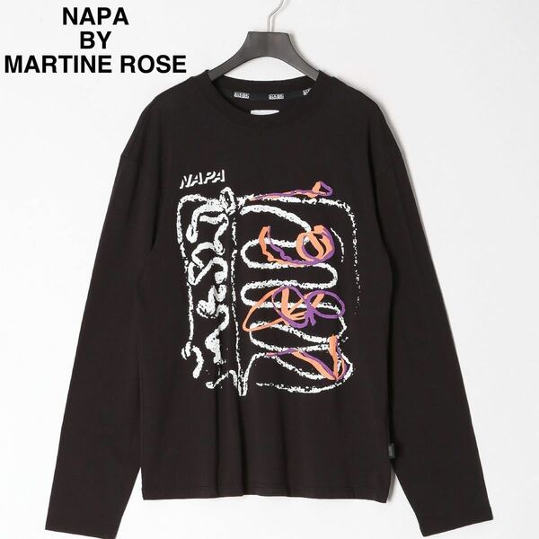 【新品】即決★ NAPA BY MARTINE ROSE / ナパ バイ マーティンローズ★ 長袖Tシャツ ロングTシャツ カットソー L プリント