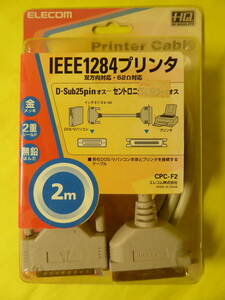 [m3790y k] IEEE1284 принтер кабель 2m ELECOM CPC-F2 DOS/V(D-Sub25pin) позолоченный 2 -слойный защита неэтилированный припой 