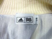 S0342:adidas golf アディダス ゴルフ セーター 生成/L/ ニット ハーフジップ ゴルフウェア _画像3