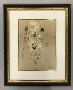 【特価】　≪　　ジャン　ジャンセン 　　　≫　　オリジナル リトグラフ【石版画】 　TROIS DANSEUSES DE DOS 　 1969年　　JEAN　JANSEM