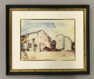 【特価】　≪　　ラウル 　デュフィ 　　≫　　COLLOTYPES【コロタイプ版画】 　　FARMYARD 　　1959年 　　RAOUL DUFY