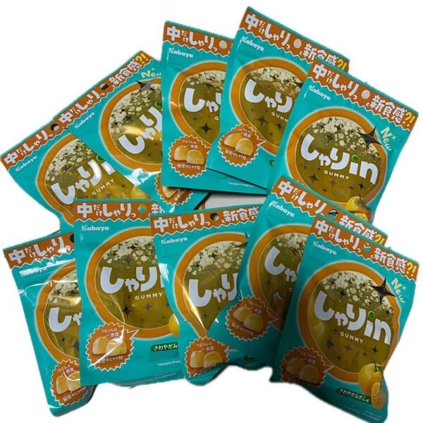 カバヤ食品 しゃりinグミ みかん 52g 10袋