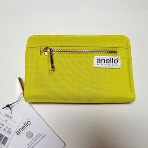 anello アネロ グランデ 二つ折り 財布 黄色 タグ付 未使用