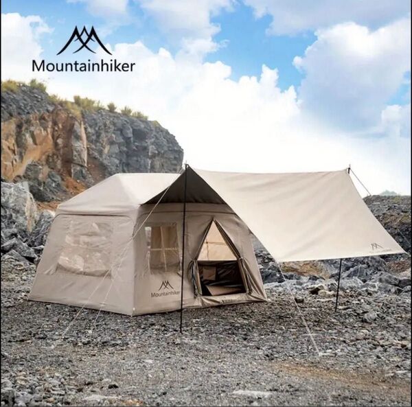 大型インフレータブルテント防水・防風・設営簡単 ファミリーキャンプ用 アウトドアテント 値下げ!早い者勝ち