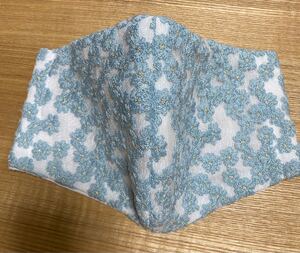 立体インナーラメ入りコットンレース刺繍