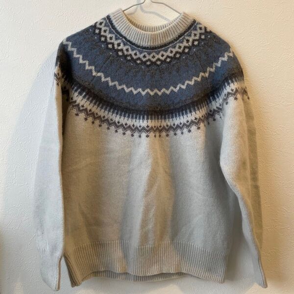 ノルディック柄 セーター ユナイテッドアローズ GLR メンズ クルーネック トップス