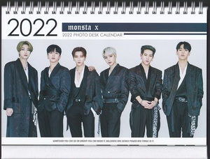 ☆New！■MONSTA X/モンスタエックス■2022年度 ホワイト卓上カレンダー☆韓国