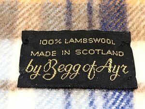 1016S by Begg of Ayr マフラー　ラムウール100% スコットランド製