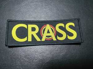 CRASS 刺繍パッチ ワッペン logo / napalm death conflict discharge rudimentary peni flux of pink indians the mob amebix