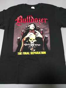 BULLDOZER Tシャツ the final separation 黒L / venom iron maiden metallica slayer sodom exodus testament motorhead acid