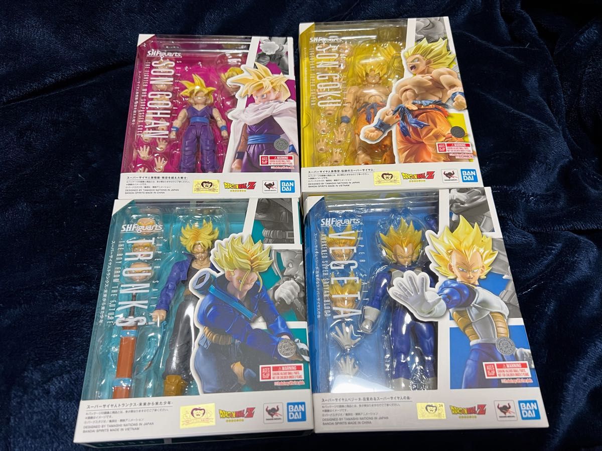新品未開封 S.H.Figuarts ドラゴンボール スーパーサイヤ人孫悟空 孫悟飯 ベジータ トランクス 伝説の