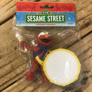  Vintage * Sesame Street Elmo ceramics made Christmas ornament * figure, retro, unopened 