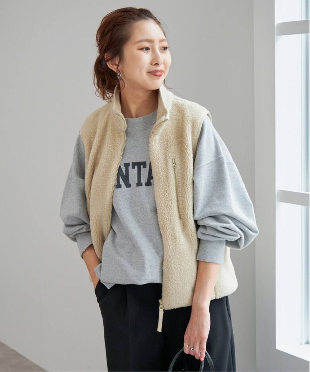 新品未使用タグ付12100円　Spick & Span ライトボアベスト　ジレ　フレームワーク　フリース　スピック＆スパン