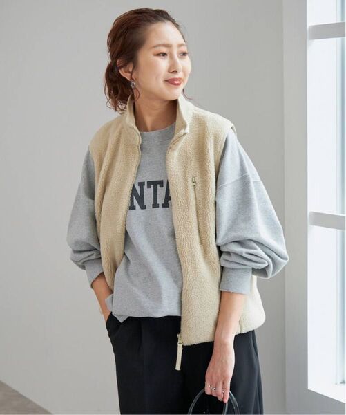 新品未使用タグ付12100円 Spick & Span ライトボアベスト ジレ フレームワーク フリース スピック&スパン