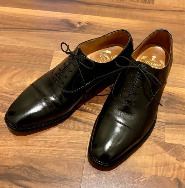 SCOTCH GRAIN HIROKAWA ストレートチップ ビジネスシューズ ブラック