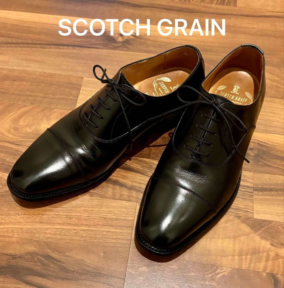 SCOTCH GRAIN スコッチグレイン ストレートチップ ビジネスシューズ 黒