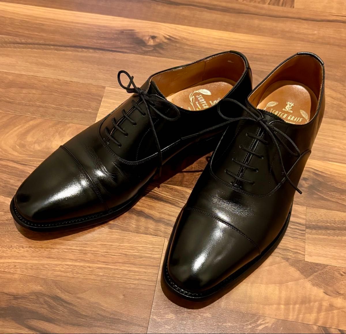 SCOTCH GRAIN スコッチグレイン ストレートチップ ビジネスシューズ 黒