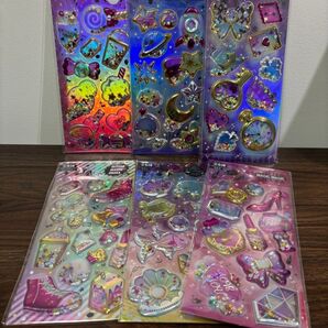 【6枚セット】 シャカシャカシール グリッター