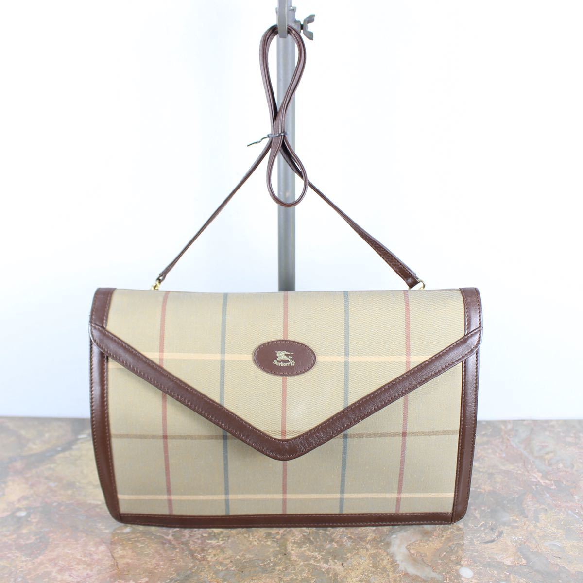 BURBERRY LONDON CHECK PATTERNED HAND BAG MADE IN ITALY/バーバリー