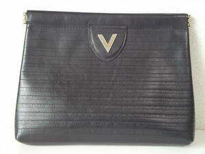 ■ MARIO VALENTINO Vintage Clutch Back Second Bag Клатч Сумка Черный Черный Используемый U, Valentino, Для женщин