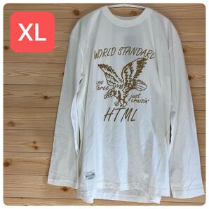 ☆未着用タグ付☆ HTML ロンT XL コットン100% メンズ 長袖 カットソー