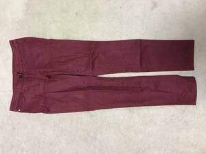  skinny jeans chinos dark red color 