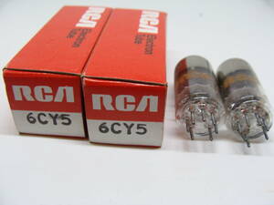 真空管 6CY5 2本セット RCA 箱入り 試験済み 3ヶ月保証 #015-015