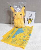 ポケットモンスター ポケモンセンター限定 名探偵ピカチュウ ぬいぐるみ お顔厳選 ラバーキーホルダー ショッパー付き 新品未使用_画像1