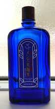 空き瓶 メンズ美顔水 青 ガラス ブルー レトロ 90ml 使用済み_画像2