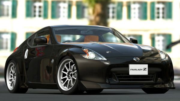 Nissan Fairlady 370Z Z34 type 2008 black painting style wallpaper poster extra large version 1023 x 576 mm (peelable sticker type) 005S1, Automobile related goods, By car manufacturer, nissan