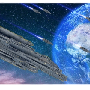 Art hand Auction ; A4 print Starfleet cv299 art spaceship space warship space battleship space aircraft carrier galaxy wars battle star ship battle star ship picture art, artwork, painting, graphic