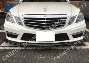 ★BENZ W212 E63 AMG 前期 カーボン フロント リップ スポイラー GH型 2009-2013☆.