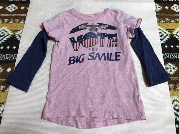 デニムアンドダンガリー　長袖Tシャツ 130センチ　トップス　男の子　重ね着風　フィス　FITH denim&dungaree