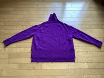 ルシェルブルー カシミア ボイル タートル ニット セーター 36 パープル 紫 柔らかな肌ざわり きれい目のお品物です_画像3