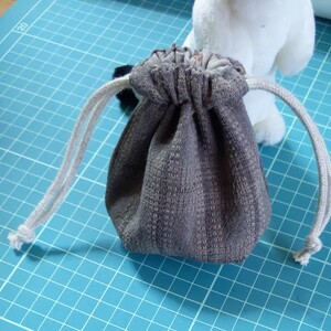 ハンドメイド マチ付きミニミニ 巾着袋