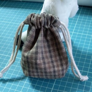 ハンドメイド マチ付きミニミニ巾着袋