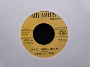 Loyce Cotton - Try It, You'll Like It / Everybody Wants To Be The President